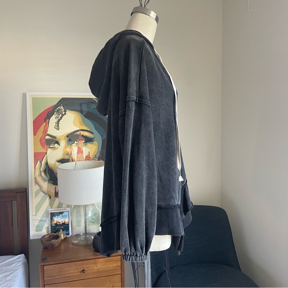 F34 Black Hoodie Sweatshirt Tunic - Picture 8 of 9